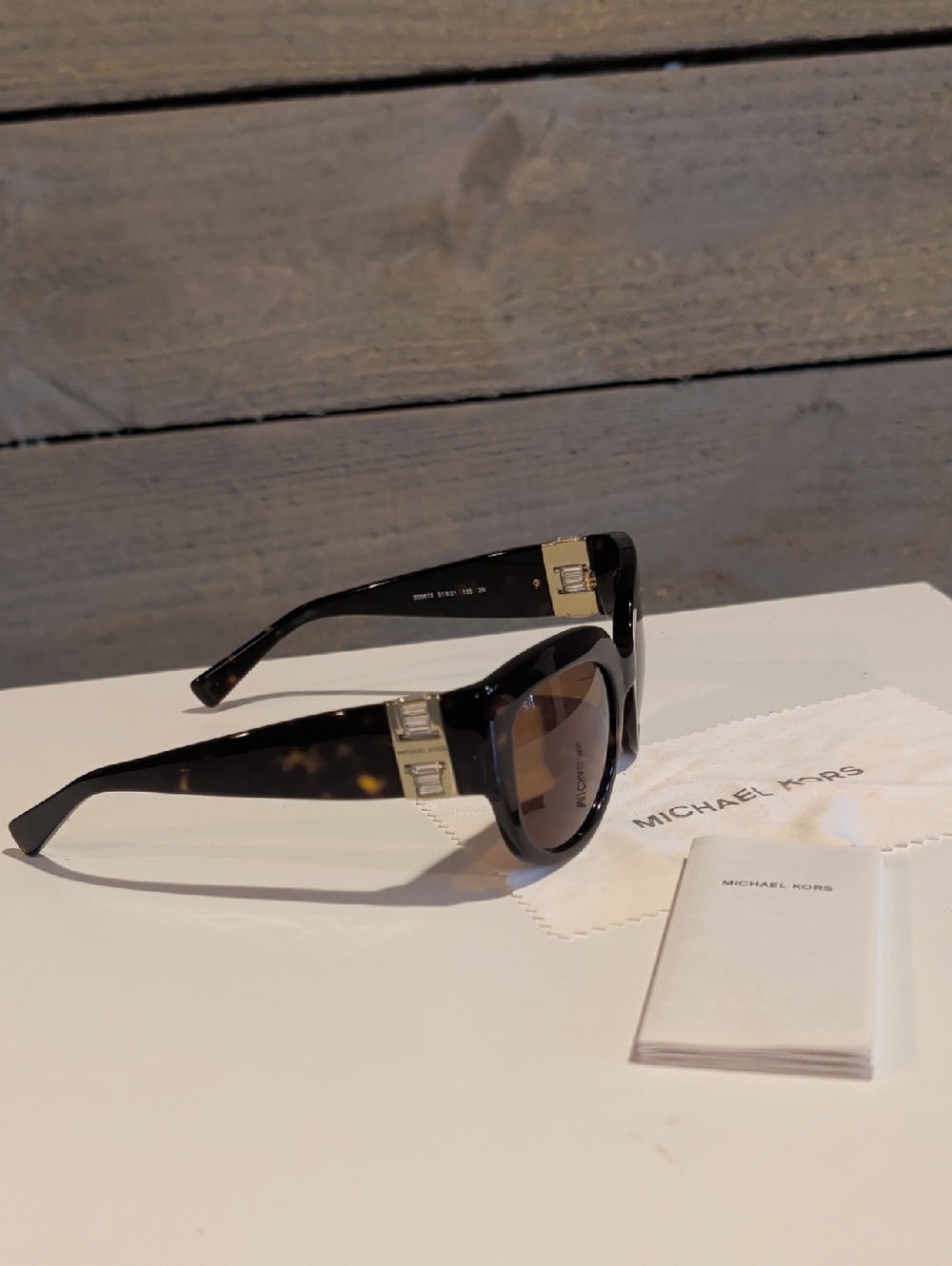 Michael Kors Women’s Tortoiseshell Sunglasses with Gold Accents